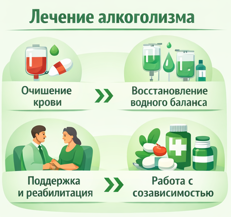 лечение алкоголизма в Енисейске этапы